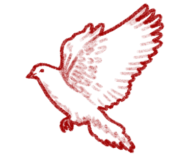 An illustration of a bird taking flight